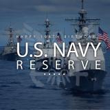 Navy Reserve birthday banner