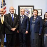 Pacific lawmakers pictured with APIA Scholars group on Capitol Hill