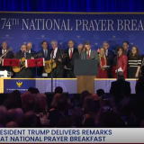 Prayer Breakfast Members Choir with Congresswoman Amata near the center podium