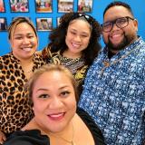 Rosalina Macon pictured in the congressional office with Ina Pa'au, Elijah Tavai, and Ola Foster