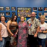 Winning artist Eve Snow and her family in Congresswoman Amata's office in DC