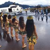 (NASA photo) Astronauts welcomed to American Samoa after the mission
