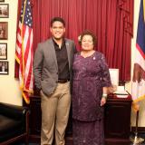 Congresswoman Amata and Rangel Fellowship recipient John Iosefo
