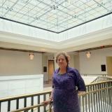 Congresswoman Amata with the Capitol Dome in the skylight