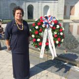 Amata and Wreath at Women's Memorial