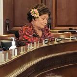 Amata at hearing where she discussed coral reefs