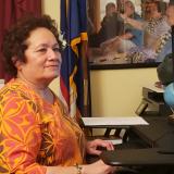 Amata at work in the American Samoa congressional office in DC