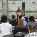 Amata speaking on veterans issues