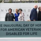 Amata with philanthropist Lois Pope, and Rep. Lois Frankel. Also pictured, veterans Paul Rieckhoff and Don Overton.