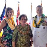 Amata with the New Commander of PACOM, ADM Phil and Mrs. Davidson