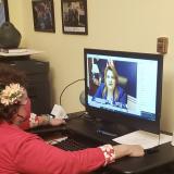 Congresswoman Amata in the remote hearing as Congresswoman Gonzalez-Colon speaks about infrastructure
