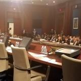 Congresswoman Amata preparing for the Joint House-Senate Veterans Hearing with VA Secretary Robert Wilkie