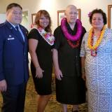 Congresswoman Amata with Colonel Tilo, Mrs. Tilo and Senator Tilo of Aua Village