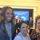 Congresswoman Amata with Governor Leon Guerrero of Guam and Congresswoman Plaskett of USVI at IGIA