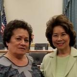 Congresswoman Amata with Secretary of Transportation Elaine Chao