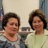 Congresswoman Amata with Secretary of Transportation Elaine Chao