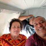 Congresswoman Aumua and Lt Governor Lemanu on a recent flight to Manu'a