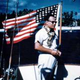 Governor Tali Peter T. Coleman on an inspection tour of Tutuila in 1957