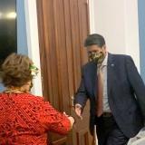 Greeting President Whipps