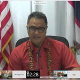 Lt Governor Talauega testifies on self determination issue