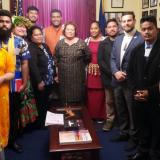 State Department group with Congresswoman Amata in American Samoa's congressional office