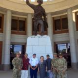 With American Samoans in front of the historic Infantryman Statue