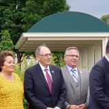  Vice Ranking Member Amata at a Capitol press conference in support of Veterans with Chairman Mark Takano (speaking), Ranking Member Dr. Phil Roe, & other leaders of the Veterans Committee