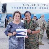 Congresswoman Amata and Marine Capt Anasitasia Ioane of Aua in August 2019
