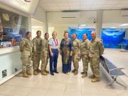 Congresswoman Amata and Admiral Fagan with members of 9th Mission Support Command, US Army