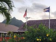 Flag flying in American Samoa.