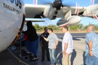 Amata boarding C-130