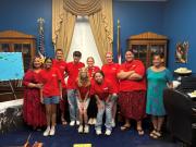 Chief of Staff Leafaina Tavai hosted scholars on behalf of Congresswoman Amata