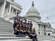 Closeup Students on Capitol Steps