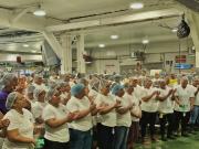 Employees sang beautifully