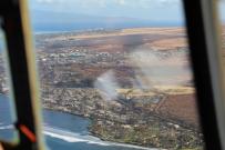 Fire damages seen from the sky