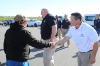 Greeting those leading Maui efforts