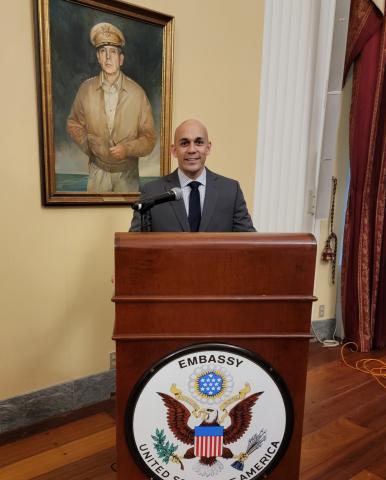 Air Force Chief Master Sergeant Tomio Nomura-Brown of Afono Village