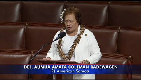 Amata speaking on House floor on passage of HR 6062