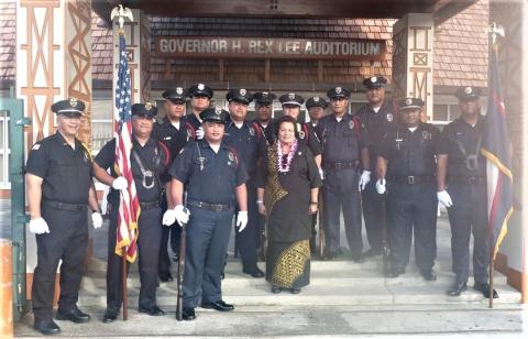 Amata with some of American Samoa's officers