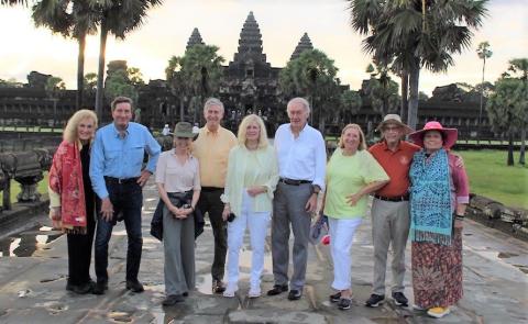 Angkor Wat temple in the background - a World Heritage Site