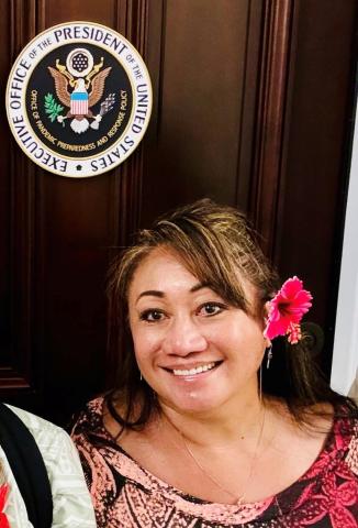 Chief of Staff Leafaina Tavai at the White House Executive Office