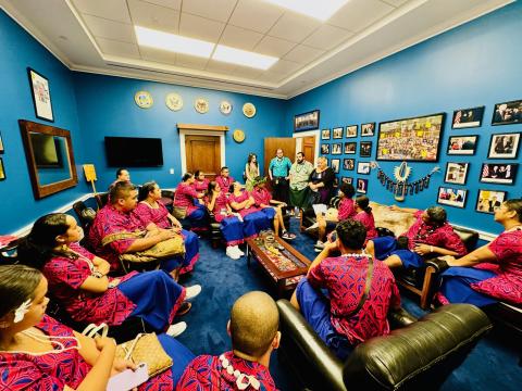 Close Up students visiting Congresswoman Amata's office during this 118th Congress