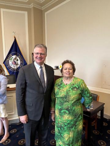 Congresswoman Amata and Assistant Secretary Kritenbrink at this week's hearing