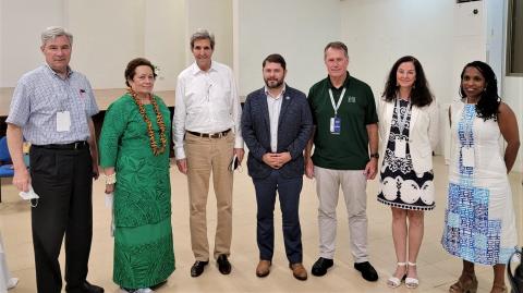 Congresswoman Amata and part of the CODEL with Secretary John Kerry and US Senator Sheldon Whitehouse