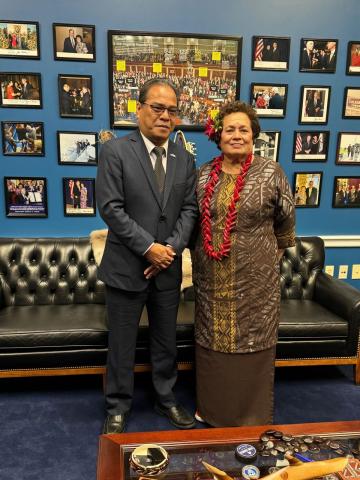 Congresswoman Amata with President Simina