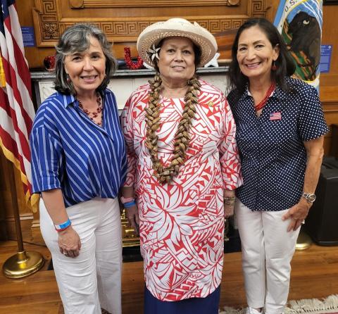 Congresswoman Amata with Secretary Haaland and Assistant Secretary Cantor
