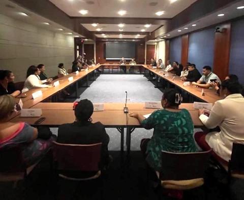 Discussing Pacific issues with RPIL rising leaders