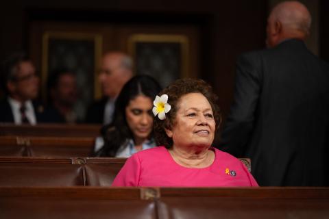 House photo - Congresswoman Amata in the House of Representatives for Prime Minister Netanyahu's address to Congress