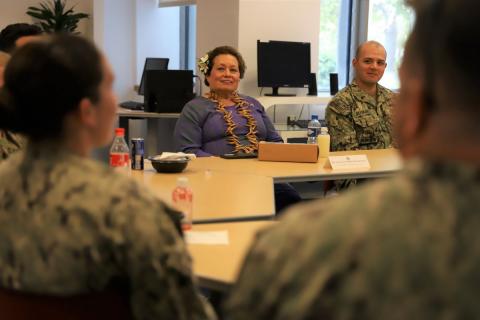 Meeting with US Armed Forces on site in North Africa.