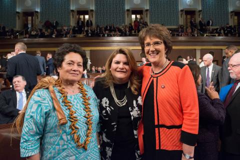 Rep Amata with friends Rep Gonzalez Colon and Rep Walorski on opening day of the new Congress 